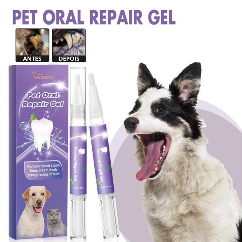 Gel Oral Repair - Gel Removedor de Manchas e Bactérias Dentárias Para Pet[COMPRE 1 - LEVE 2]