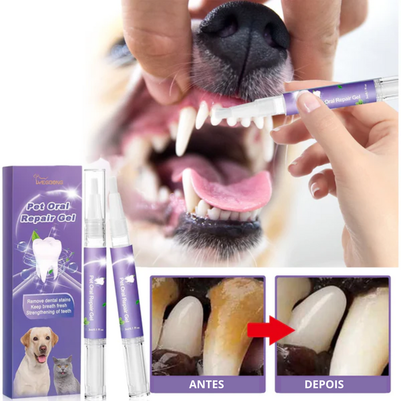 Gel Oral Repair - Gel Removedor de Manchas e Bactérias Dentárias Para Pet[COMPRE 1 - LEVE 2]