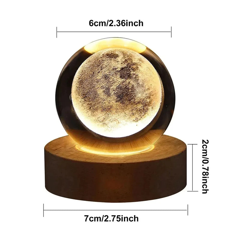 Luminária Galáxia Luz Noturna 3D - decoração perfeita