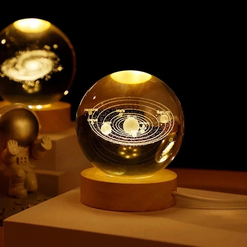 Luminária Galáxia Luz Noturna 3D - decoração perfeita